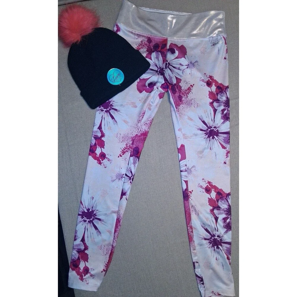 2 Pc Justice Leggings And Beanie- Size 16